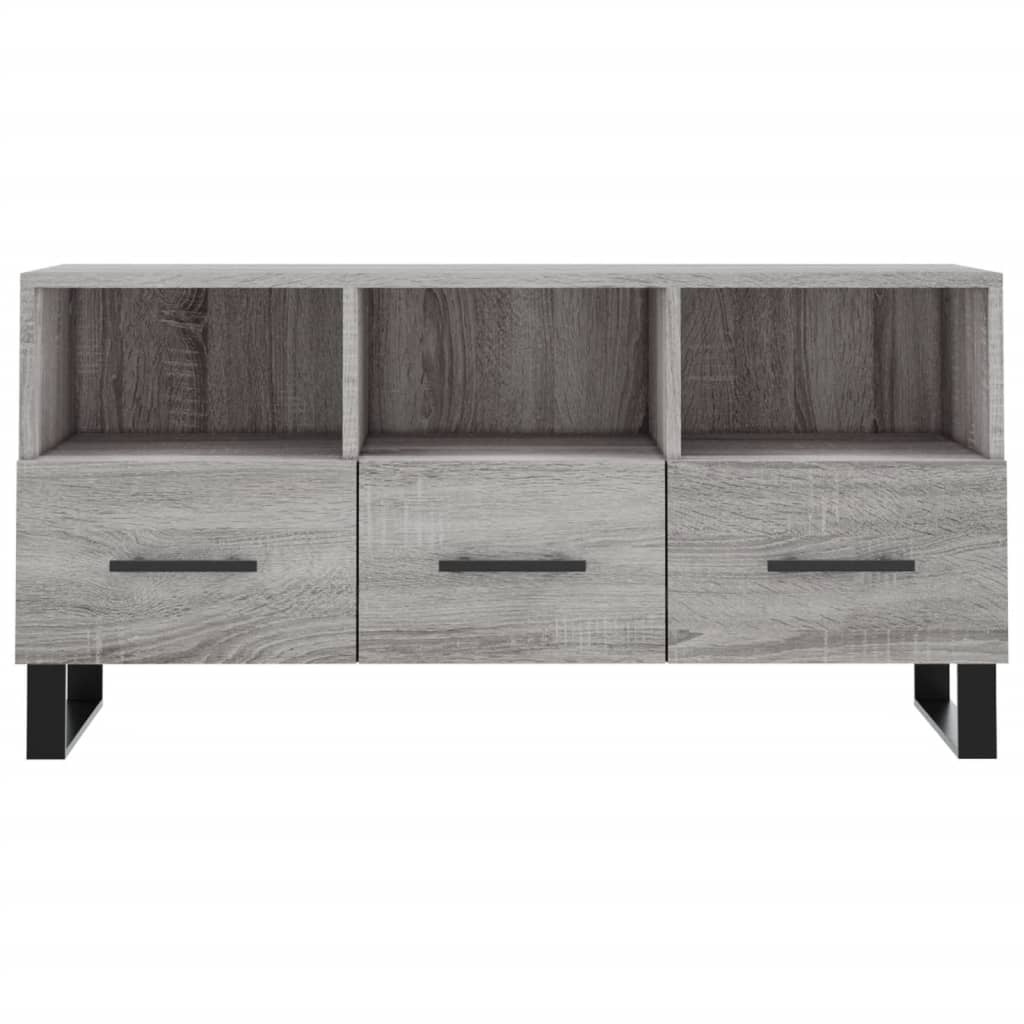 vidaXL Tv-meubel 102x36x50 cm bewerkt hout grijs sonoma eikenkleurig