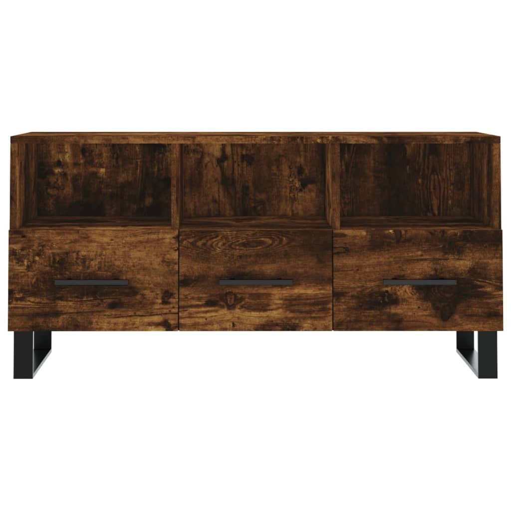 vidaXL Tv-meubel 102x36x50 cm bewerkt hout gerookt eikenkleurig