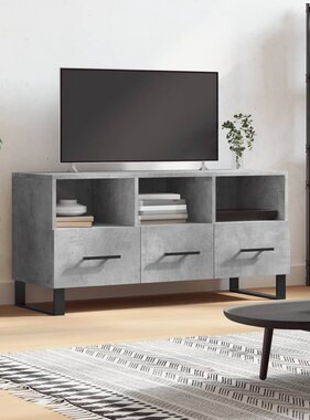 VidaXL Tv-meubel 102x36x50 cm bewerkt hout betongrijs