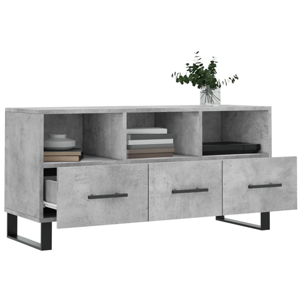 VidaXL Tv-meubel 102x36x50 cm bewerkt hout betongrijs