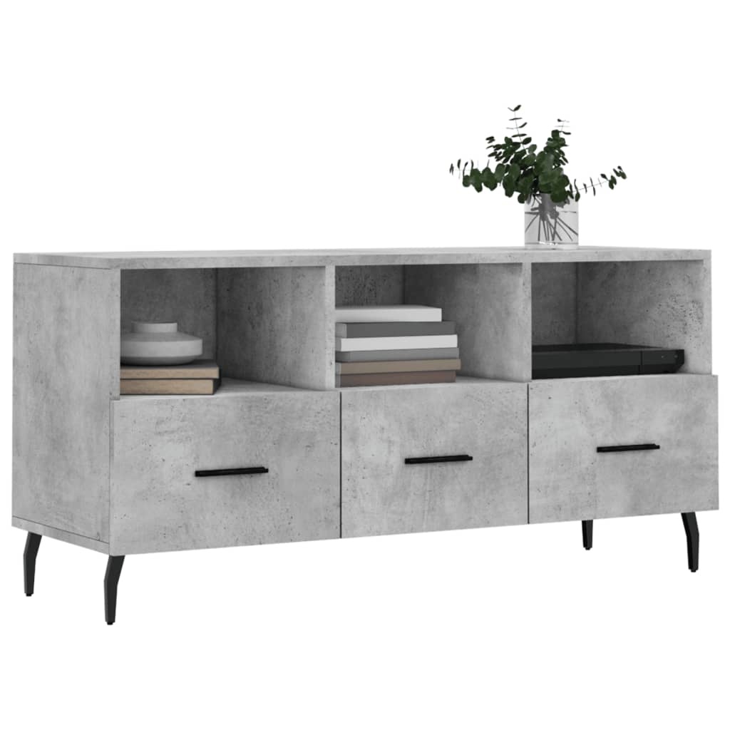 VidaXL Tv-meubel 102x36x50 cm bewerkt hout betongrijs