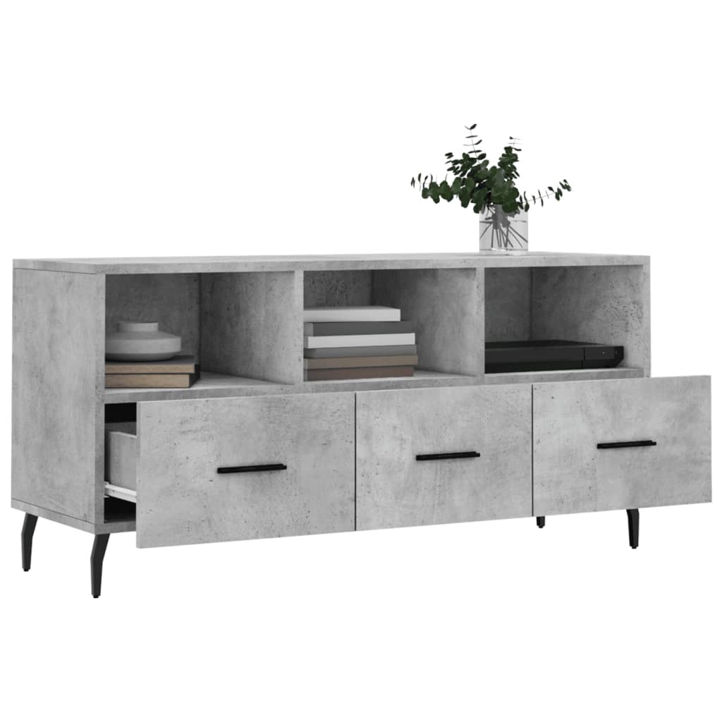VidaXL Tv-meubel 102x36x50 cm bewerkt hout betongrijs