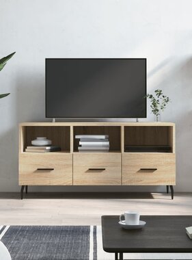 VidaXL Tv-meubel 102x36x50 cm bewerkt hout sonoma eikenkleurig