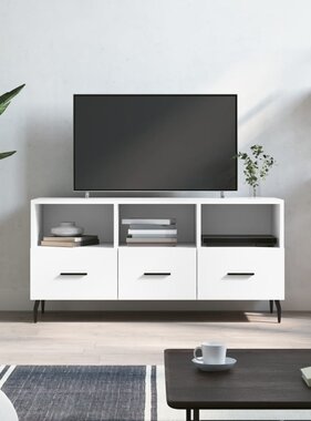 VidaXL Tv-meubel 102x36x50 cm bewerkt hout wit