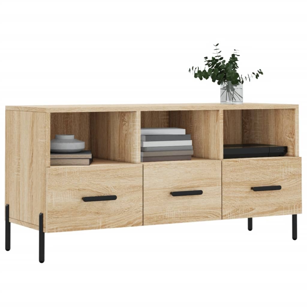 VidaXL Tv-meubel 102x36x50 cm bewerkt hout sonoma eikenkleurig