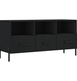 VidaXL Tv-meubel 102x36x50 cm bewerkt hout zwart
