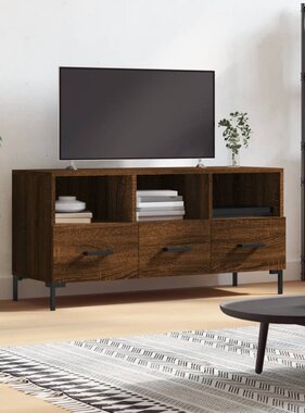 VidaXL Tv-meubel 102x36x50 cm bewerkt hout bruineikenkleurig