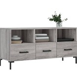 vidaXL Tv-meubel 102x36x50 cm bewerkt hout grijs sonoma eikenkleurig