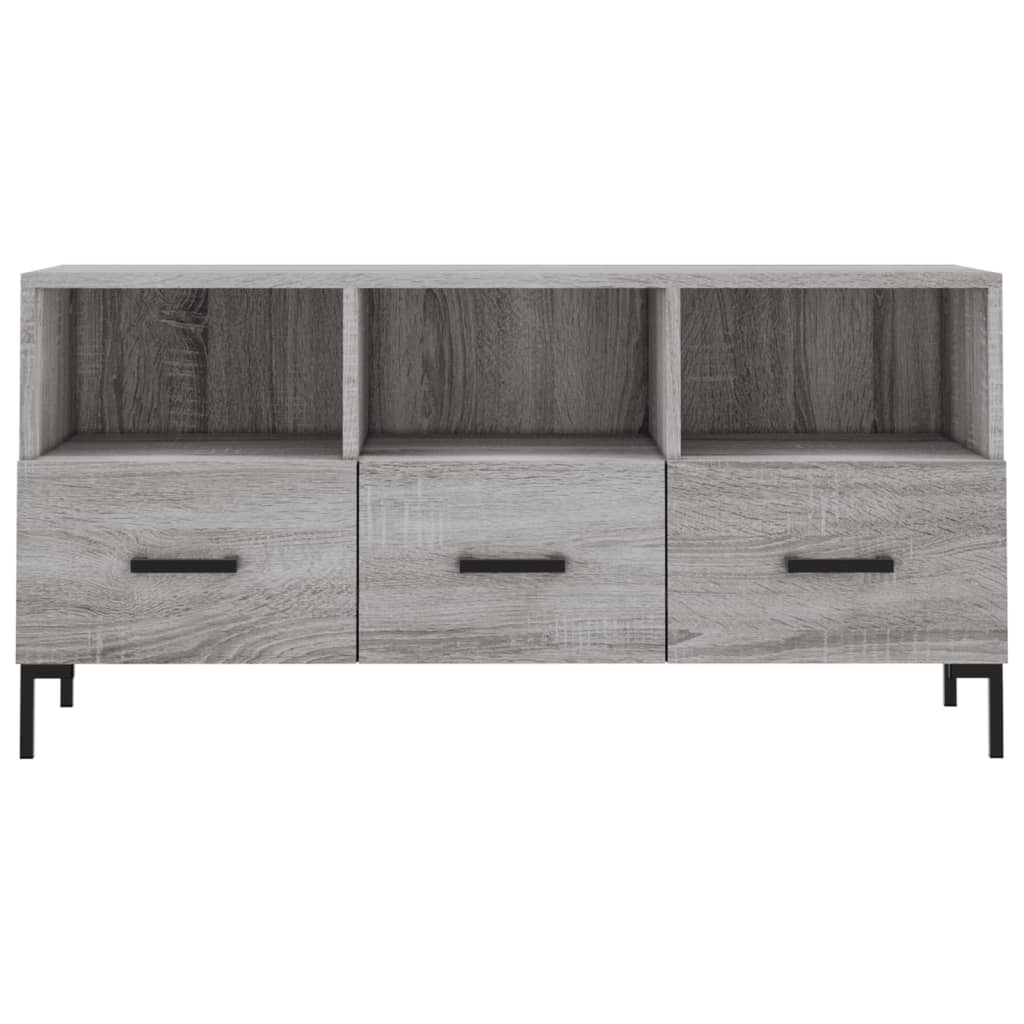 vidaXL Tv-meubel 102x36x50 cm bewerkt hout grijs sonoma eikenkleurig