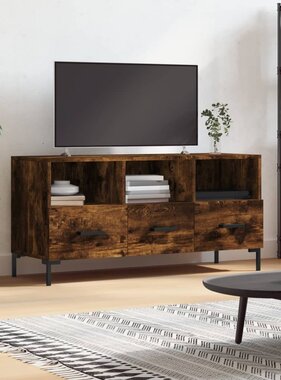 VidaXL Tv-meubel 102x36x50 cm bewerkt hout gerookt eikenkleurig