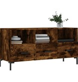 vidaXL Tv-meubel 102x36x50 cm bewerkt hout gerookt eikenkleurig