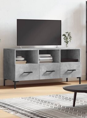 VidaXL Tv-meubel 102x36x50 cm bewerkt hout betongrijs