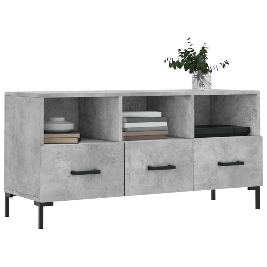 VidaXL Tv-meubel 102x36x50 cm bewerkt hout betongrijs