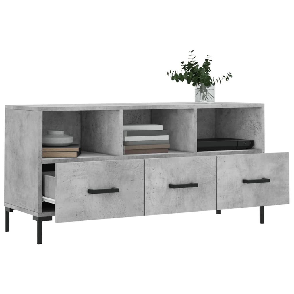VidaXL Tv-meubel 102x36x50 cm bewerkt hout betongrijs