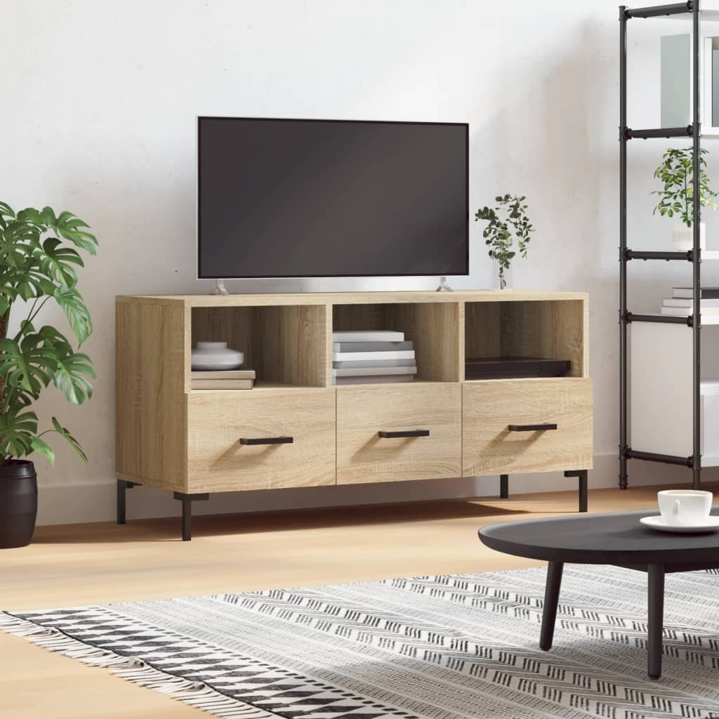 VidaXL Tv-meubel 102x36x50 cm bewerkt hout sonoma eikenkleurig
