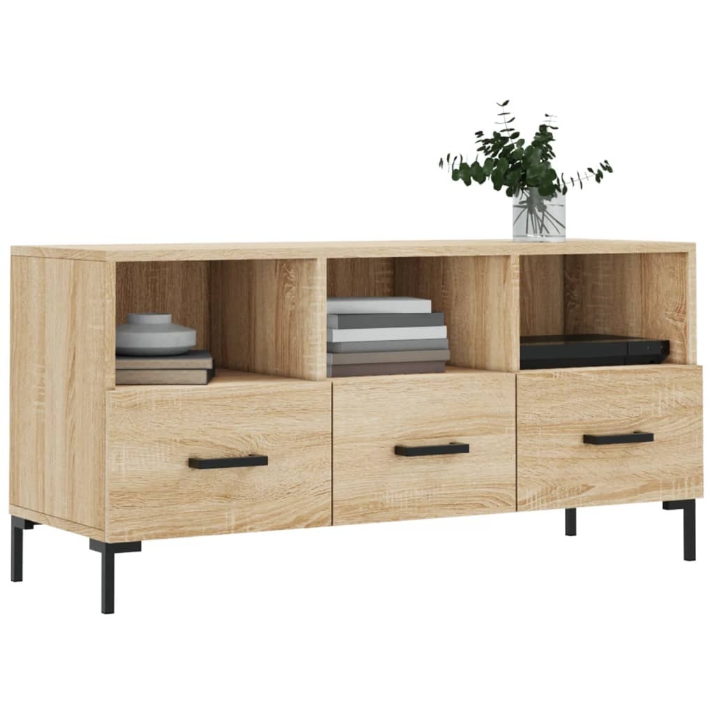 VidaXL Tv-meubel 102x36x50 cm bewerkt hout sonoma eikenkleurig