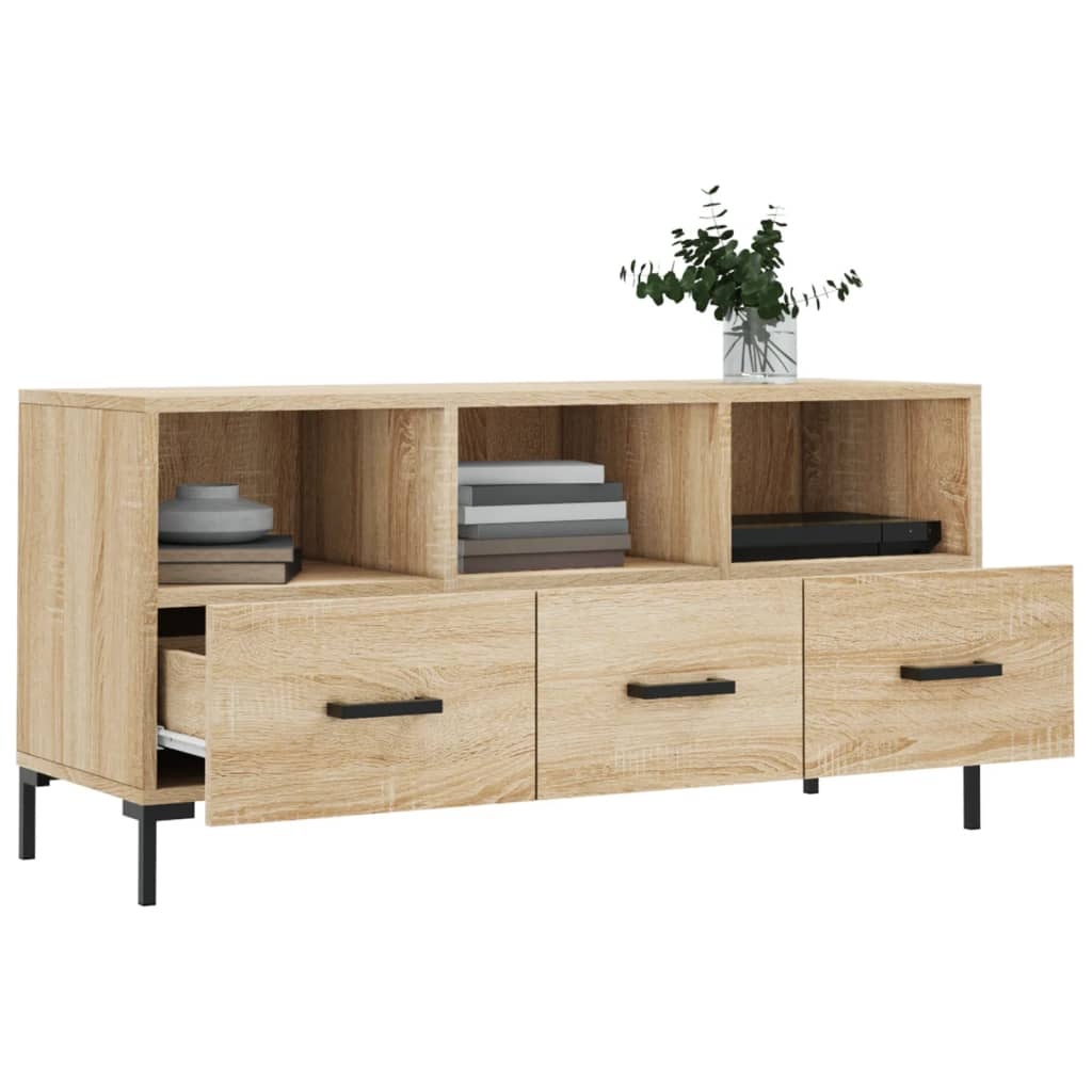 VidaXL Tv-meubel 102x36x50 cm bewerkt hout sonoma eikenkleurig