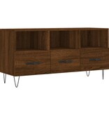 vidaXL Tv-meubel 102x36x50 cm bewerkt hout bruineikenkleurig