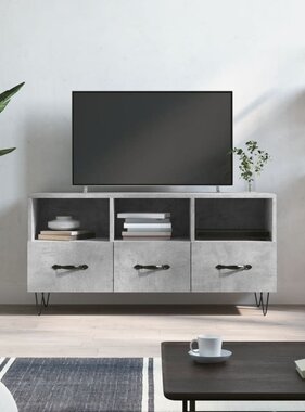VidaXL Tv-meubel 102x36x50 cm bewerkt hout betongrijs