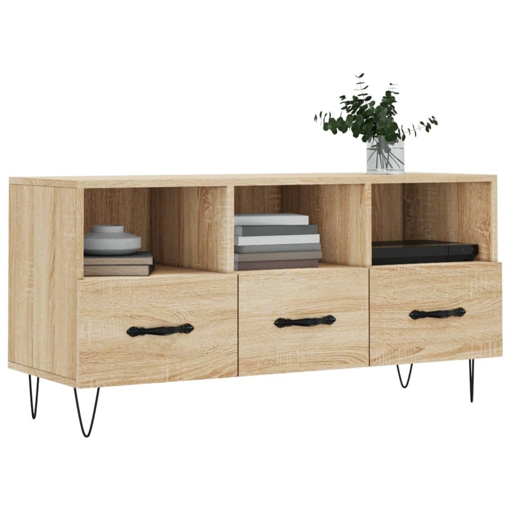 VidaXL Tv-meubel 102x36x50 cm bewerkt hout sonoma eikenkleurig