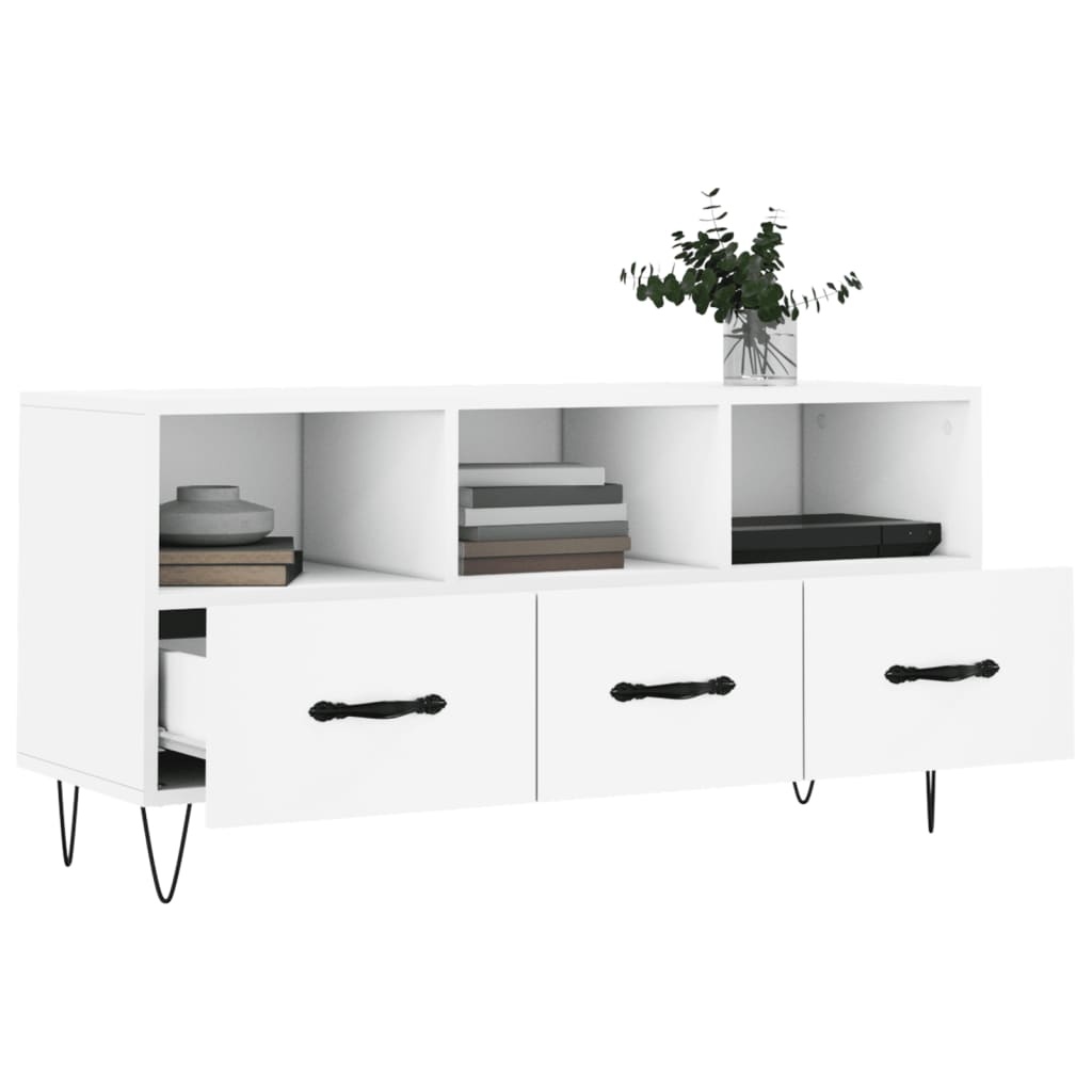 VidaXL Tv-meubel 102x36x50 cm bewerkt hout wit