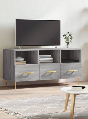 vidaXL Tv-meubel 102x36x50 cm bewerkt hout grijs sonoma eikenkleurig