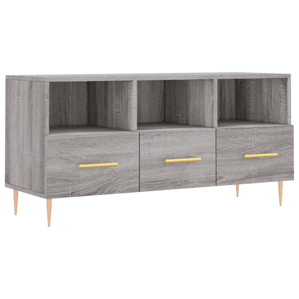 VidaXL Tv-meubel 102x36x50 cm bewerkt hout grijs sonoma eikenkleurig