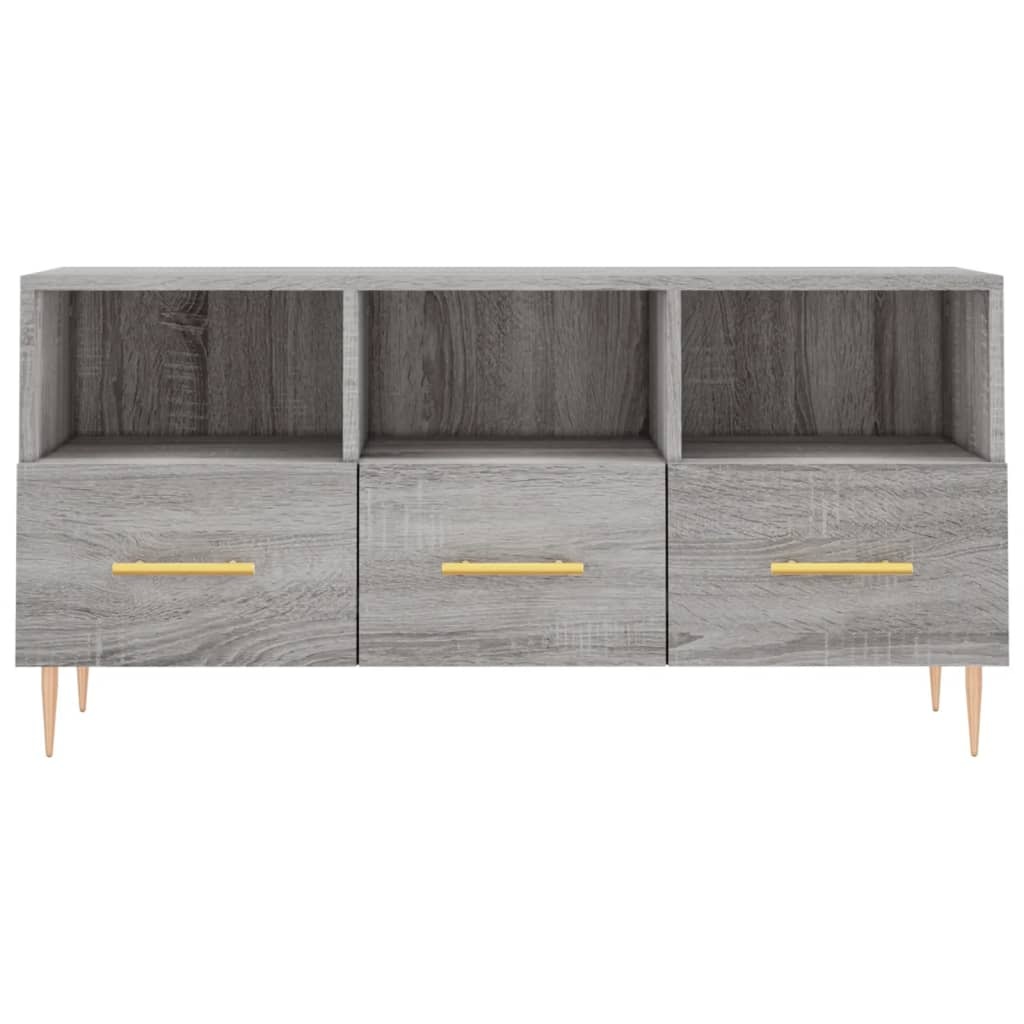 VidaXL Tv-meubel 102x36x50 cm bewerkt hout grijs sonoma eikenkleurig