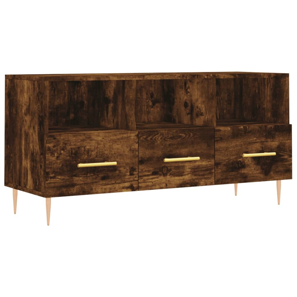 VidaXL Tv-meubel 102x36x50 cm bewerkt hout gerookt eikenkleurig