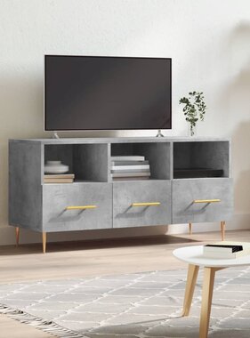 VidaXL Tv-meubel 102x36x50 cm bewerkt hout betongrijs