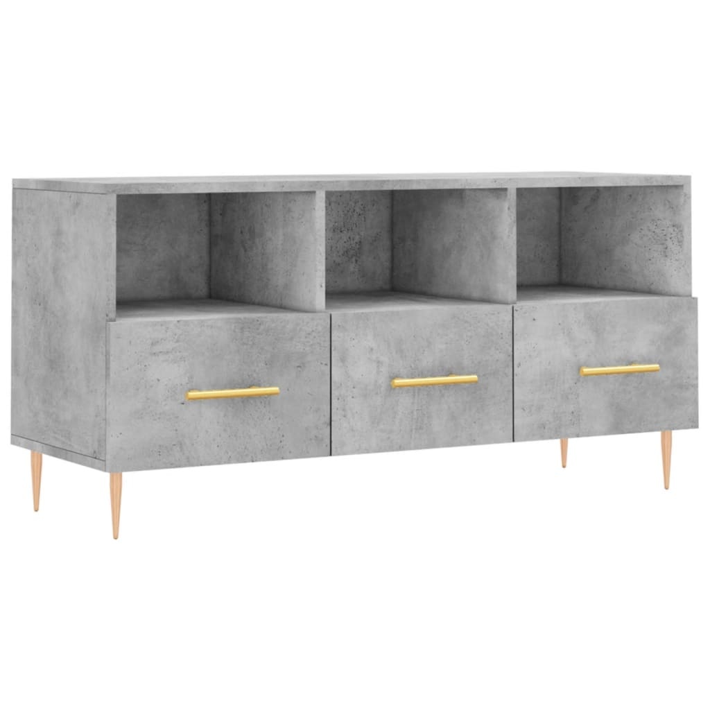 VidaXL Tv-meubel 102x36x50 cm bewerkt hout betongrijs