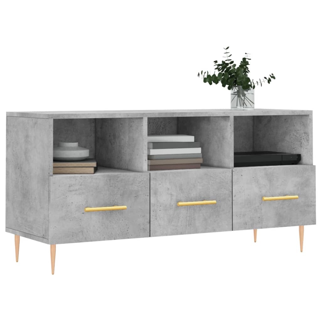 VidaXL Tv-meubel 102x36x50 cm bewerkt hout betongrijs
