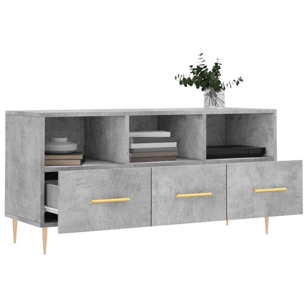 VidaXL Tv-meubel 102x36x50 cm bewerkt hout betongrijs