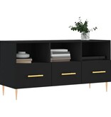 vidaXL Tv-meubel 102x36x50 cm bewerkt hout zwart