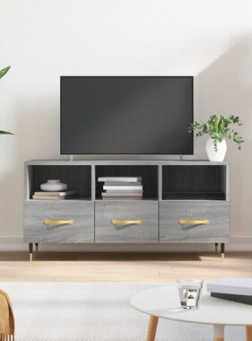 VidaXL Tv-meubel 102x36x50 cm bewerkt hout grijs sonoma eikenkleurig
