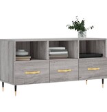 vidaXL Tv-meubel 102x36x50 cm bewerkt hout grijs sonoma eikenkleurig