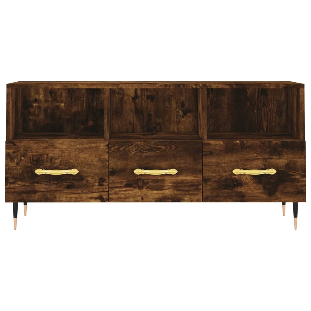 VidaXL Tv-meubel 102x36x50 cm bewerkt hout gerookt eikenkleurig