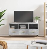 VidaXL Tv-meubel 102x36x50 cm bewerkt hout betongrijs