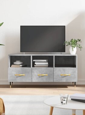 vidaXL Tv-meubel 102x36x50 cm bewerkt hout betongrijs