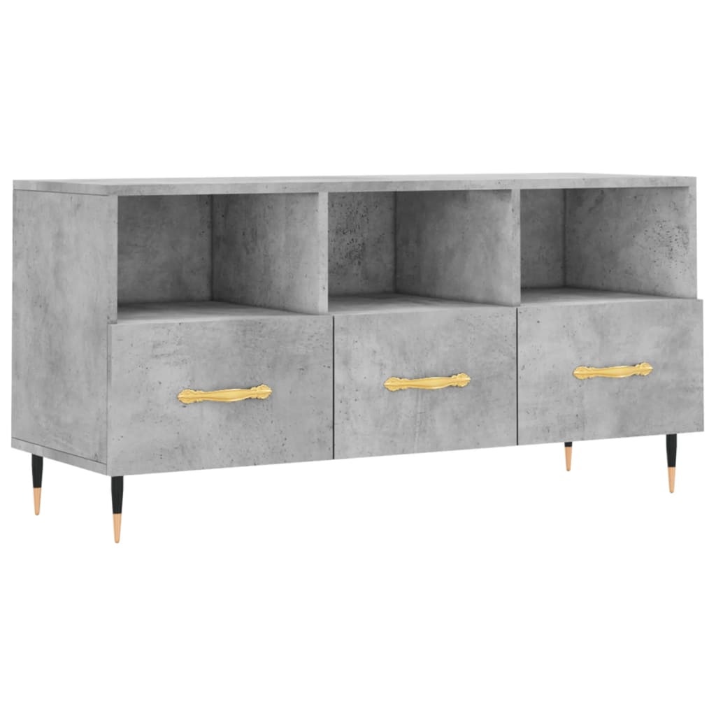 VidaXL Tv-meubel 102x36x50 cm bewerkt hout betongrijs