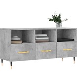 VidaXL Tv-meubel 102x36x50 cm bewerkt hout betongrijs