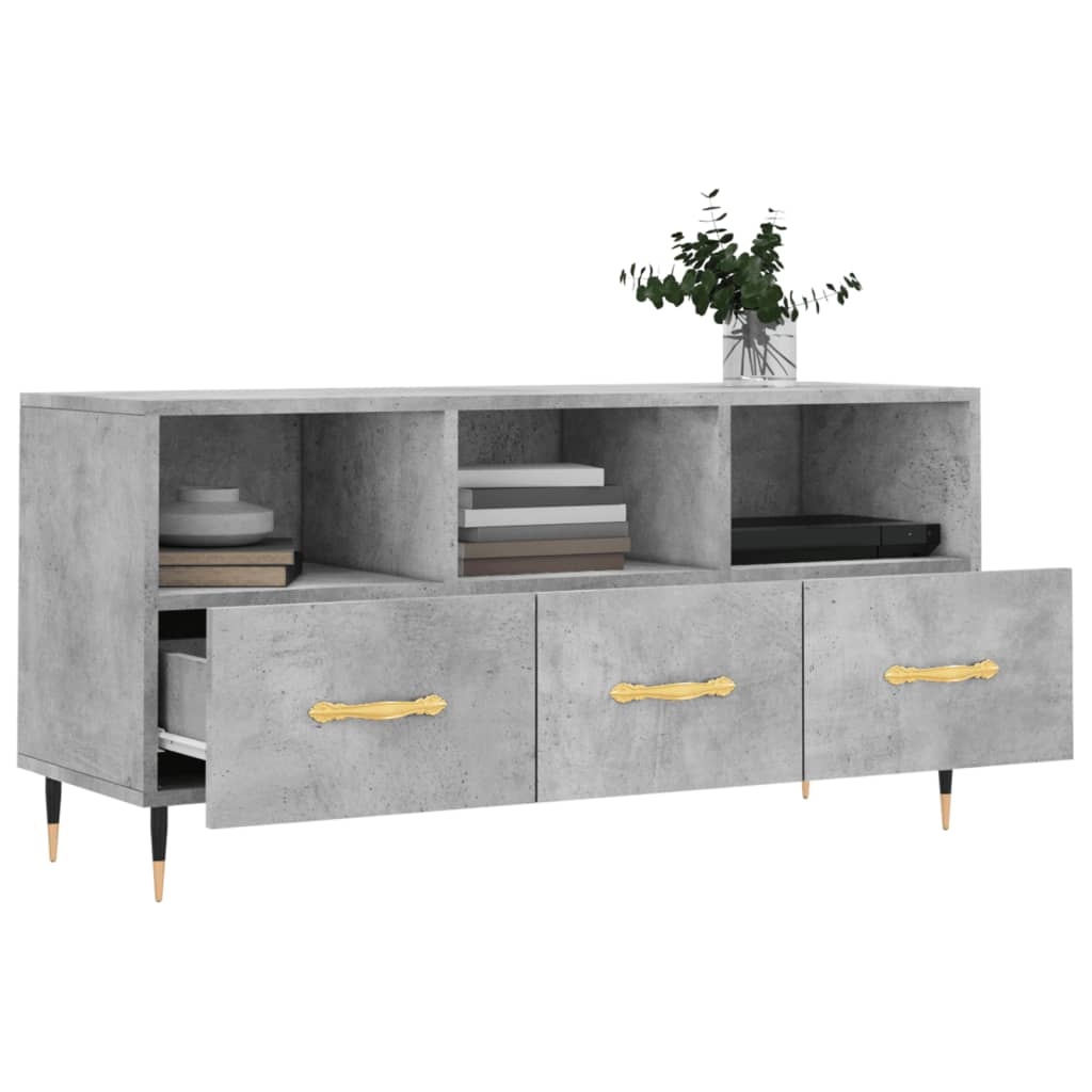 VidaXL Tv-meubel 102x36x50 cm bewerkt hout betongrijs