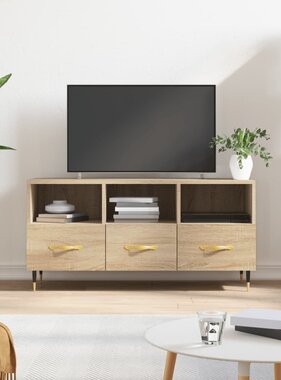 vidaXL Tv-meubel 102x36x50 cm bewerkt hout sonoma eikenkleurig