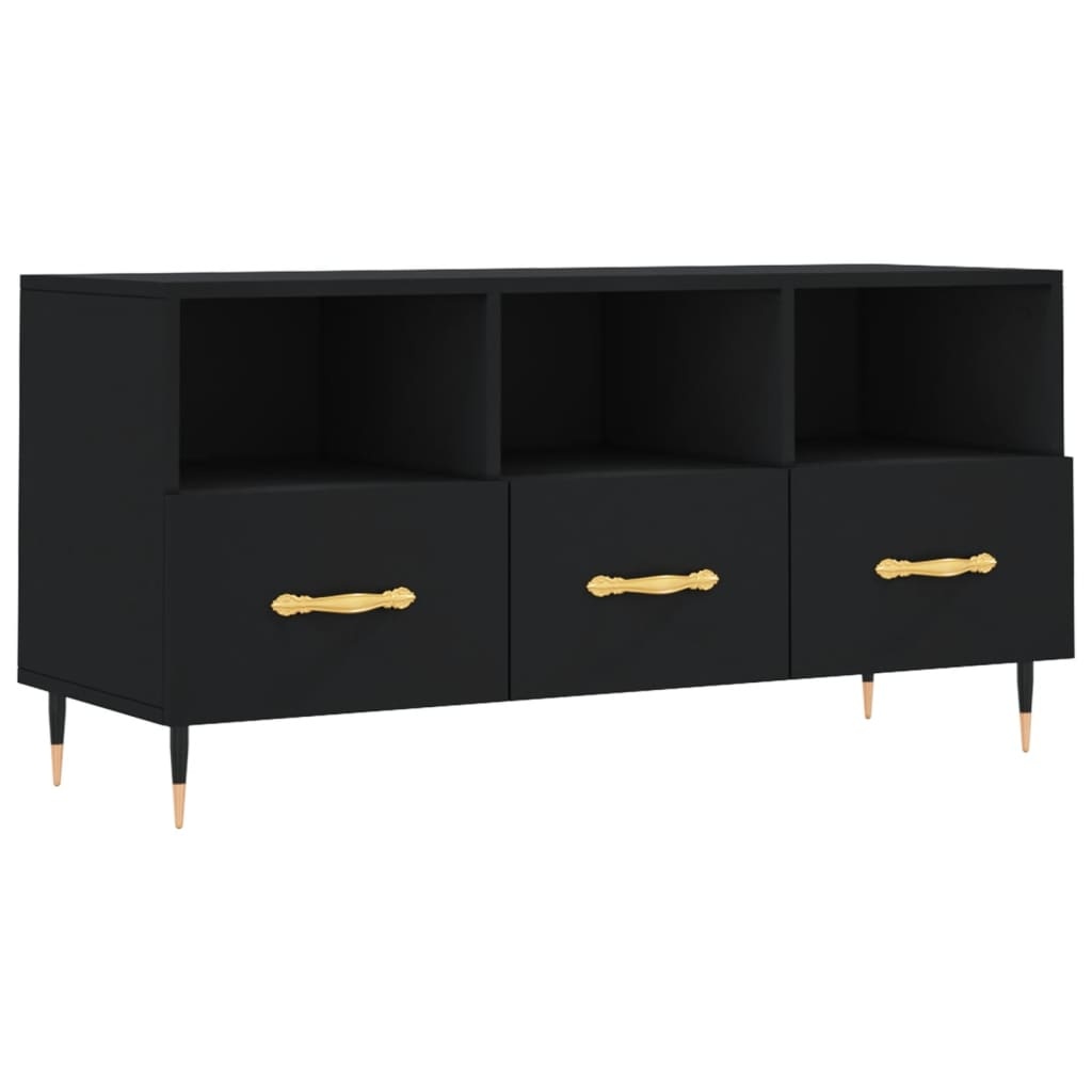 VidaXL Tv-meubel 102x36x50 cm bewerkt hout zwart