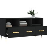 VidaXL Tv-meubel 102x36x50 cm bewerkt hout zwart
