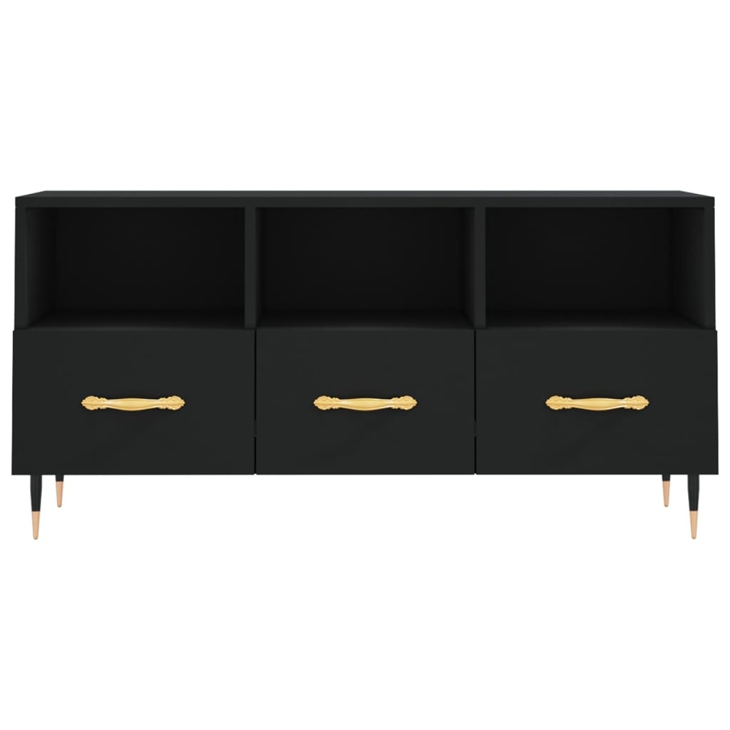 VidaXL Tv-meubel 102x36x50 cm bewerkt hout zwart