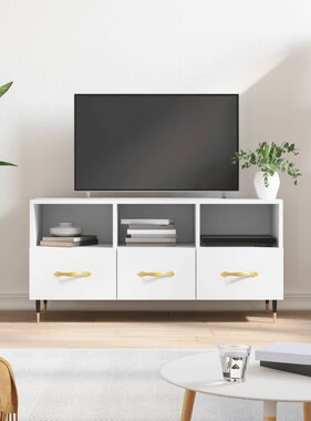 VidaXL Tv-meubel 102x36x50 cm bewerkt hout wit