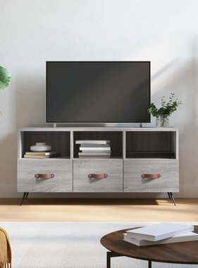 VidaXL Tv-meubel 102x36x50 cm bewerkt hout grijs sonoma eikenkleurig