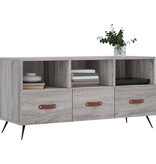 VidaXL Tv-meubel 102x36x50 cm bewerkt hout grijs sonoma eikenkleurig