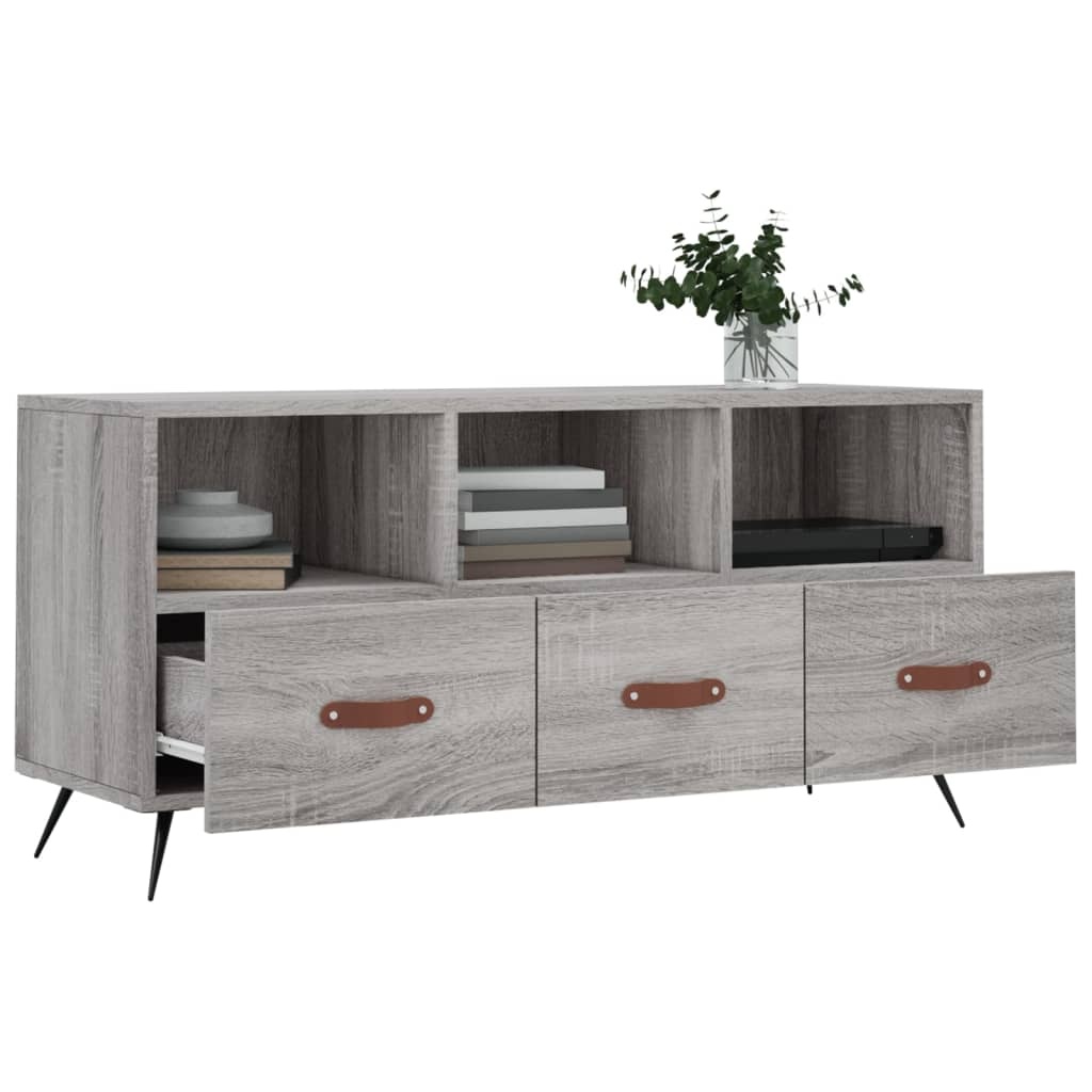VidaXL Tv-meubel 102x36x50 cm bewerkt hout grijs sonoma eikenkleurig
